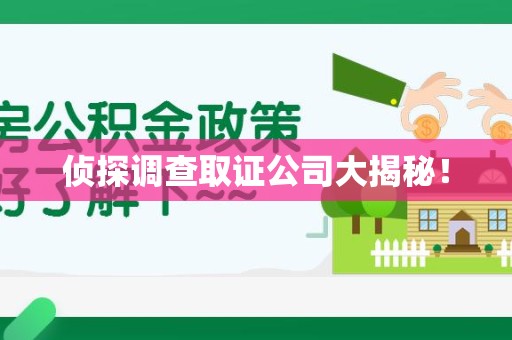 新罗侦探调查取证公司大揭秘！