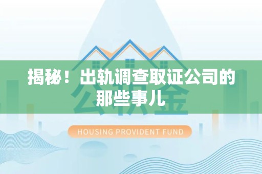 新罗揭秘！出轨调查取证公司的那些事儿