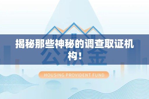 新罗揭秘那些神秘的调查取证机构！