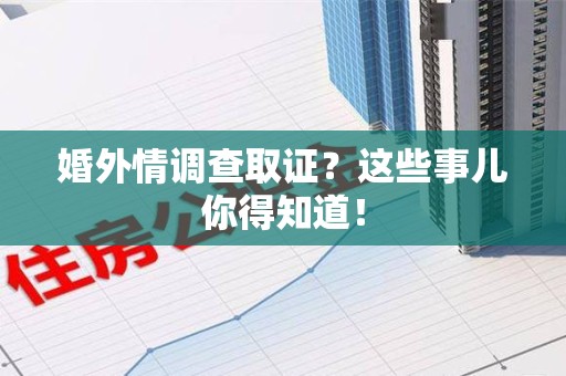 新罗婚外情调查取证？这些事儿你得知道！