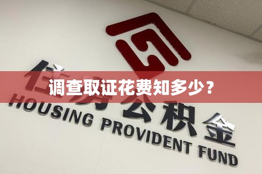 新罗调查取证花费知多少？