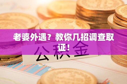 新罗老婆外遇？教你几招调查取证！