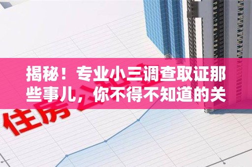 新罗揭秘！专业小三调查取证那些事儿，你不得不知道的关键点