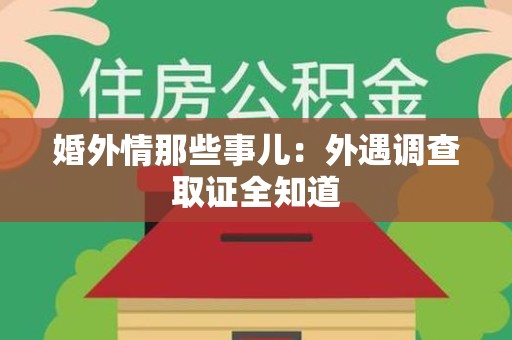 新罗婚外情那些事儿：外遇调查取证全知道