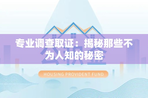 新罗专业调查取证：揭秘那些不为人知的秘密