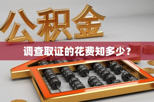 新罗调查取证的花费知多少？